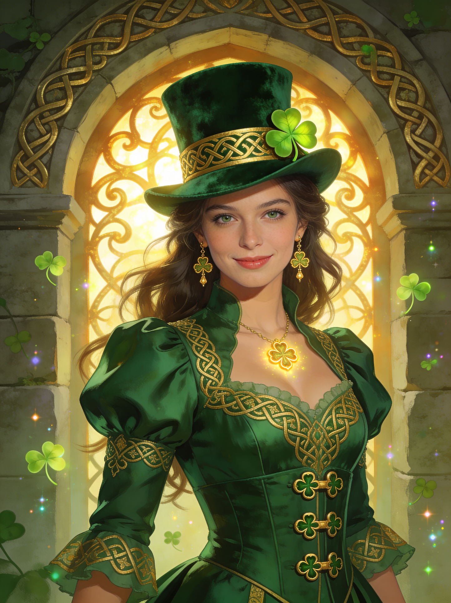 🎩☘️ DAMA DEL TRÉBOL DE LA SUERTE