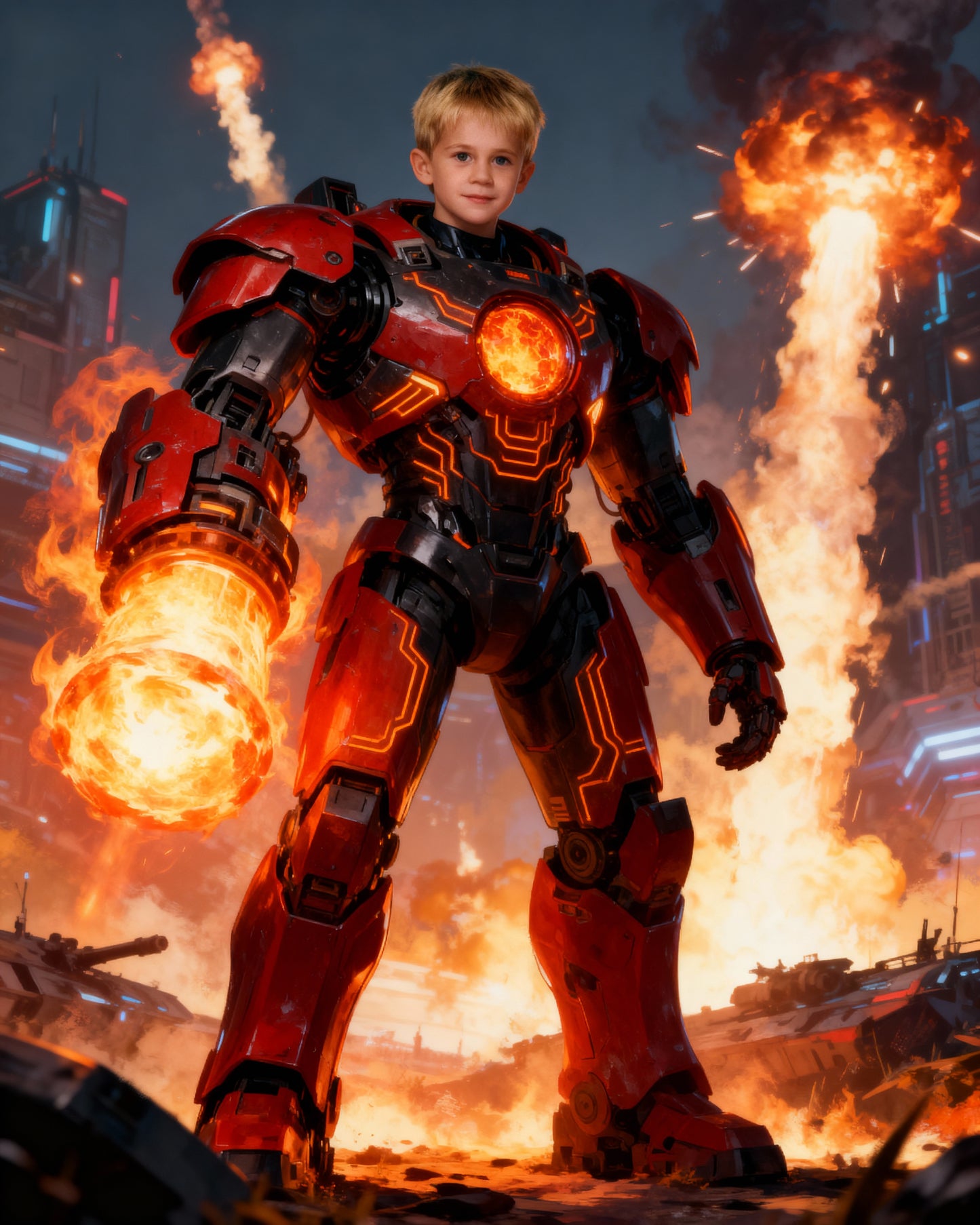 🤖 GARDIEN MÉCHA ROUGE