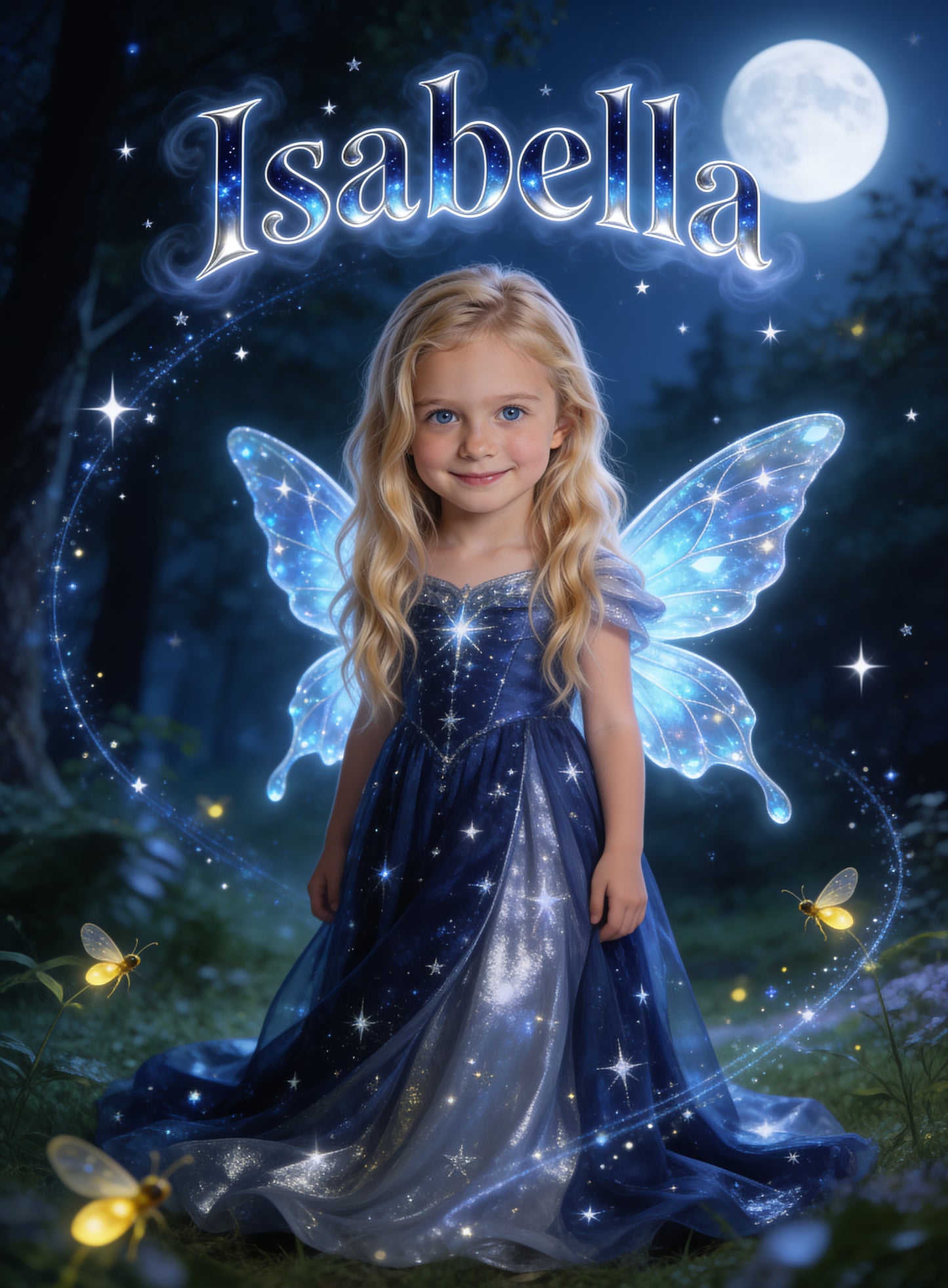 🧚 STARDUST FAIRY personalized name preview — cosmic hush