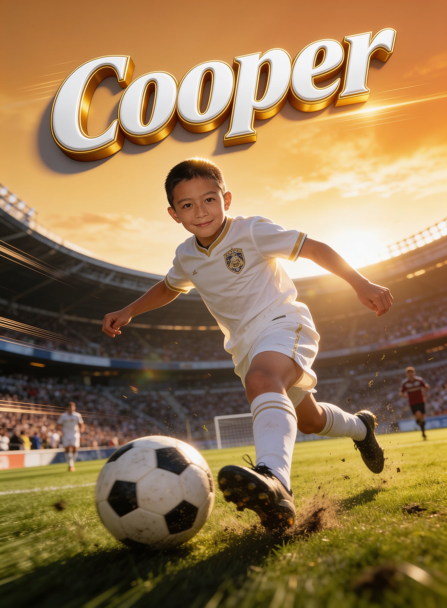 ⚽️ SOCCER BOY personalized name preview — cut from his kit