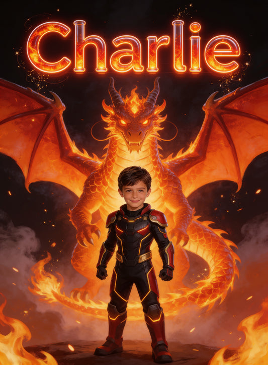 🐦‍🔥 DRAGON KNIGHT personalized name preview — tubes of living dragonfire