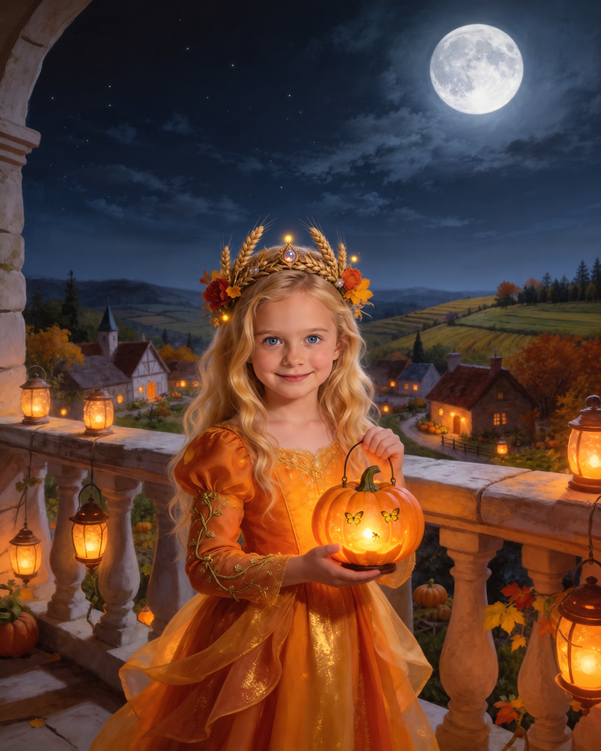 Autumn Princess personalized portrait