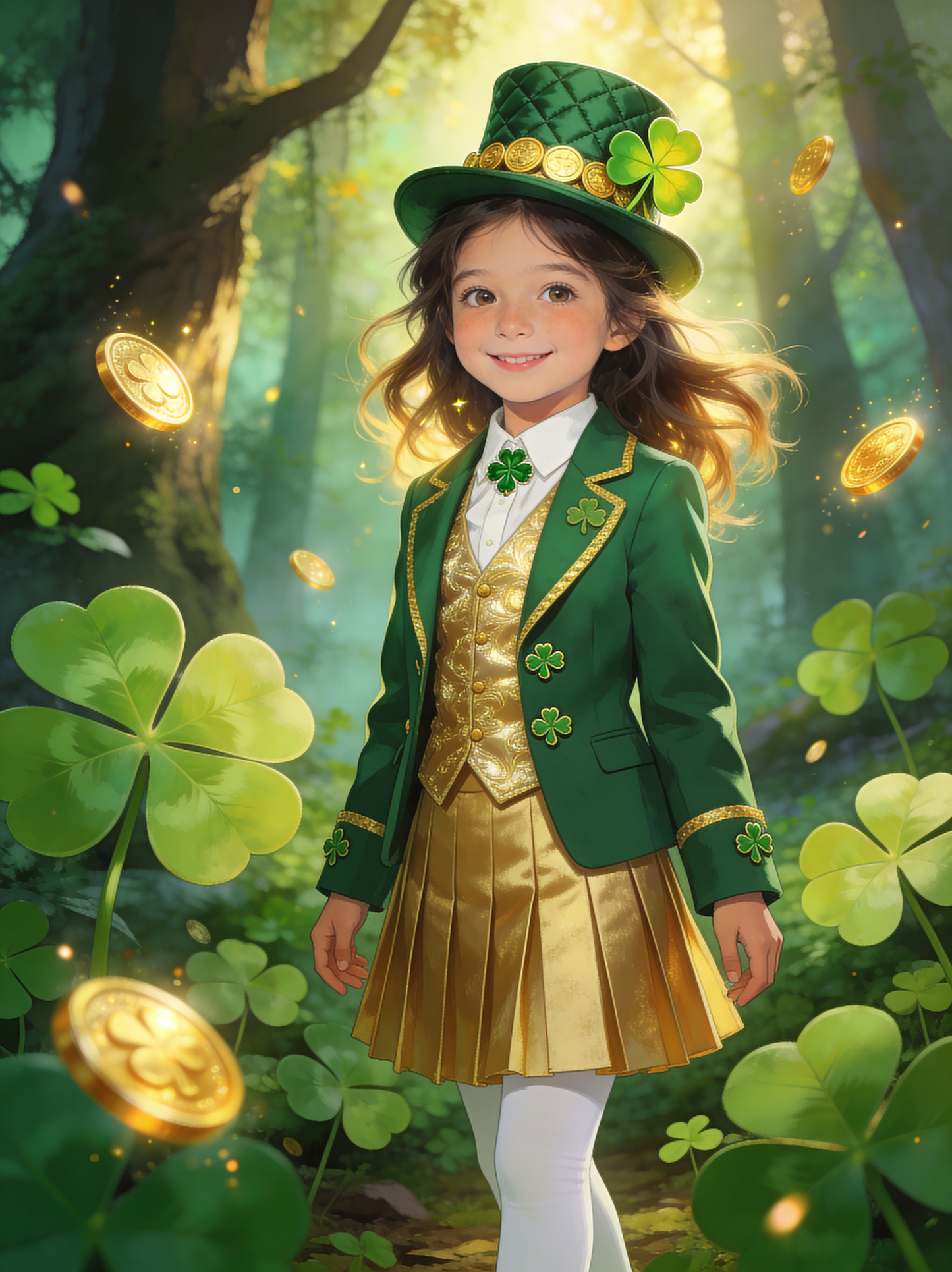 🍀👒 FÖRÄDELSKAD KLÖVER TOMTEFLICKA