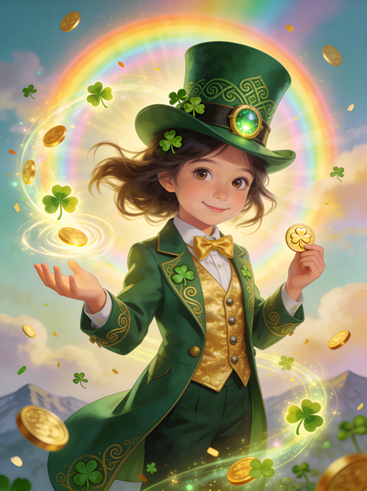 🍀🪄 KLØVER TROLDMANDS LÆRLING PIGE