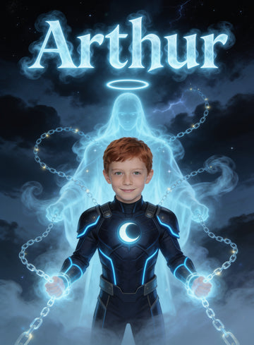 👻 PHANTOM HERO personalized name preview — chains of mist