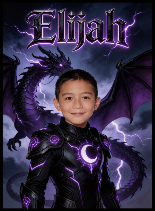 🐉 DRAGON RIDER personalized name preview — wing-swept dragon steel