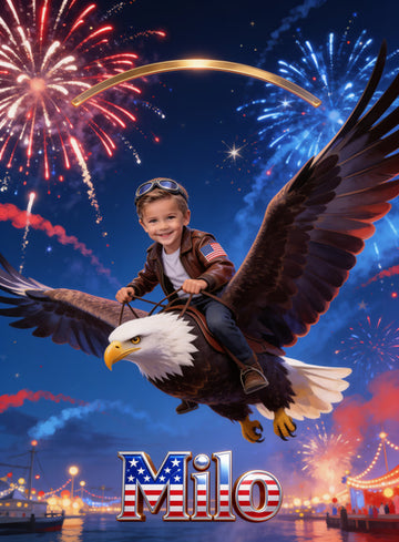 🦅 THE PATRIOTIC EAGLE RIDER BOY