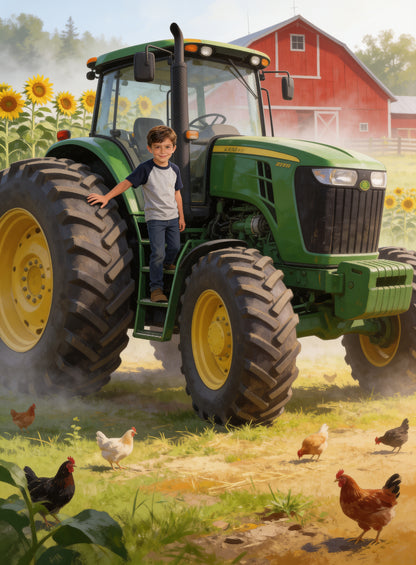 🚜 SUNRISE TRACTOR CHAMPION BOY personalized preview