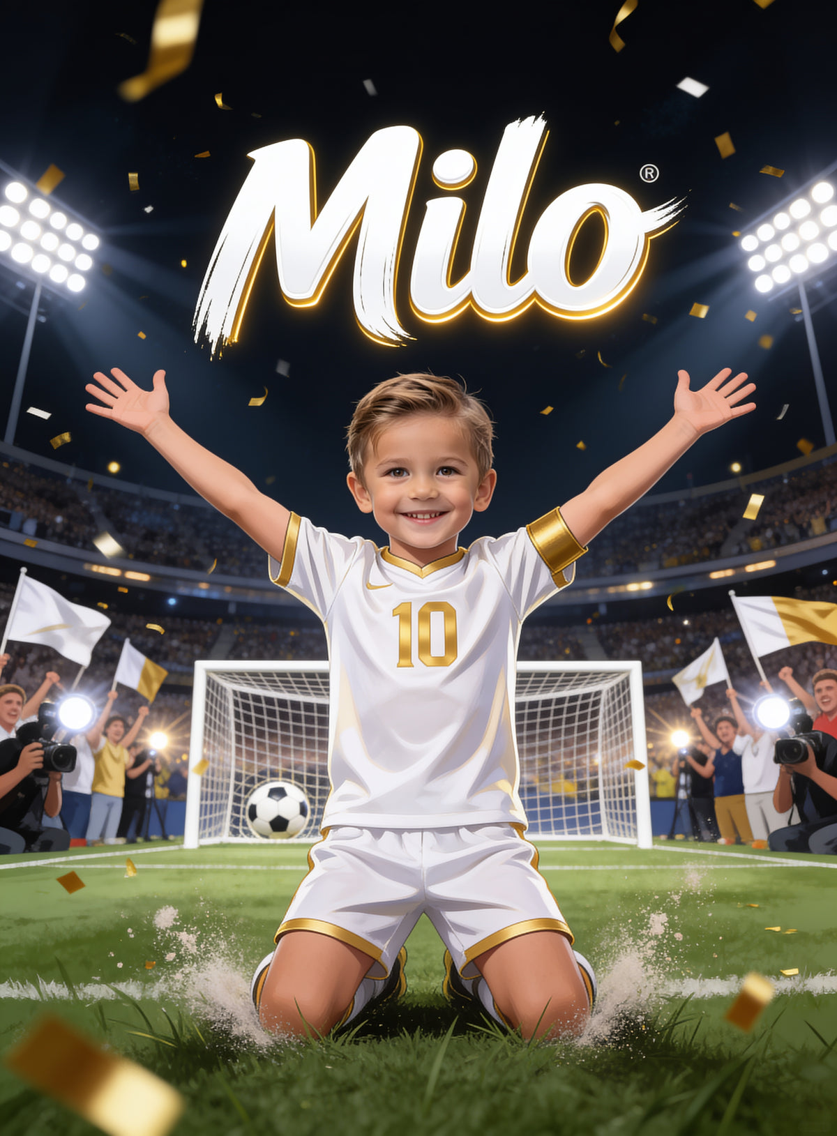 ⚽️ SOCCER CHAMPION BOY — Boy personalized preview with name