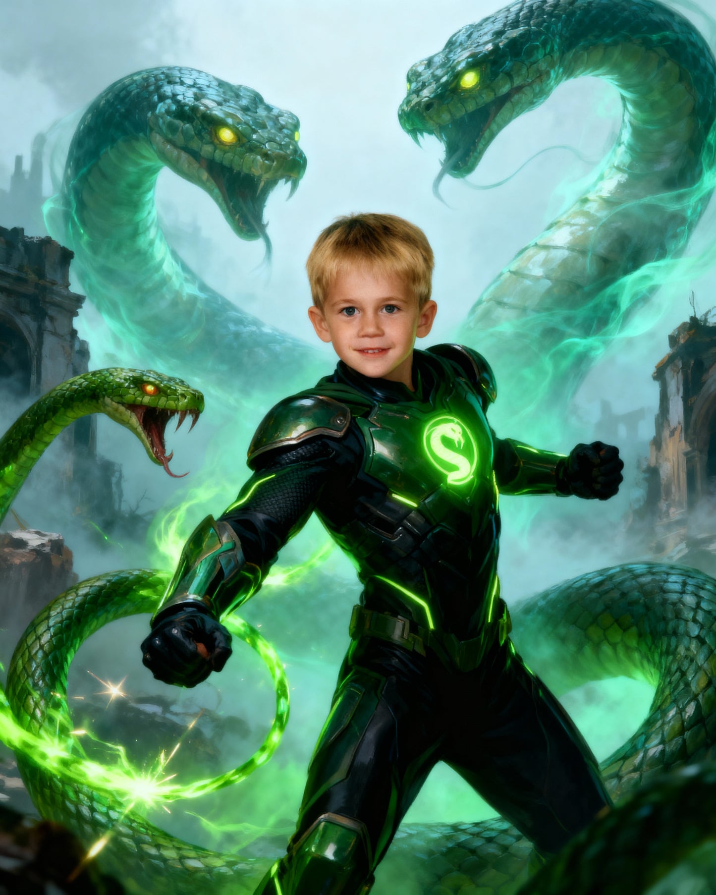 🐍 HÉROS SERPENT VERT