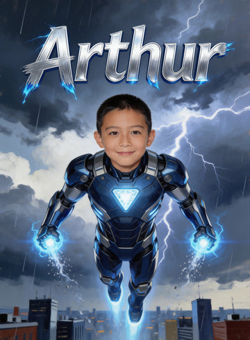 ⚡️ LIGHTNING BOLT BOY personalized name preview — swept by the wind
