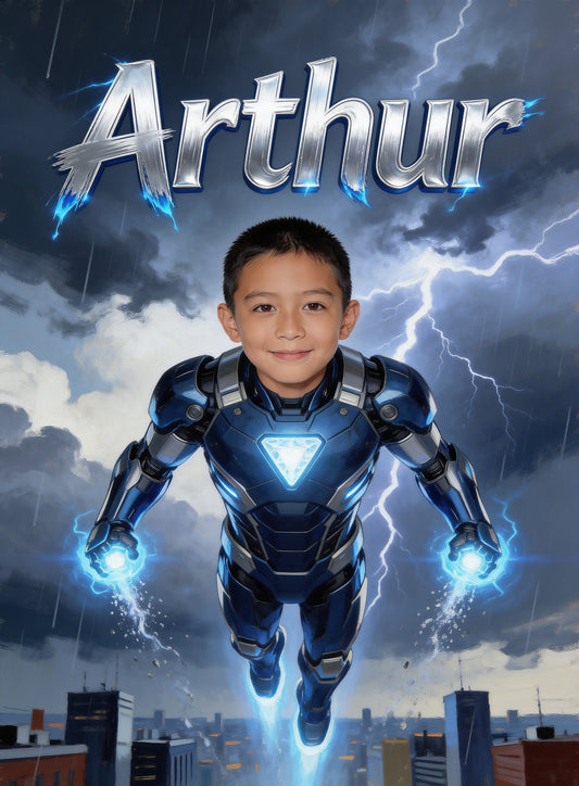 ⚡️ LIGHTNING BOLT BOY personalized name preview — swept by the wind